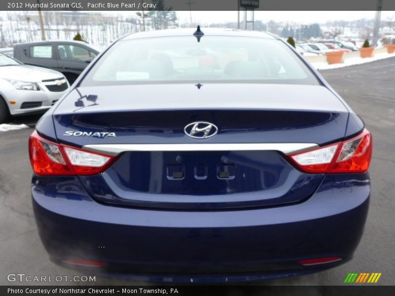 Pacific Blue Pearl / Gray 2012 Hyundai Sonata GLS