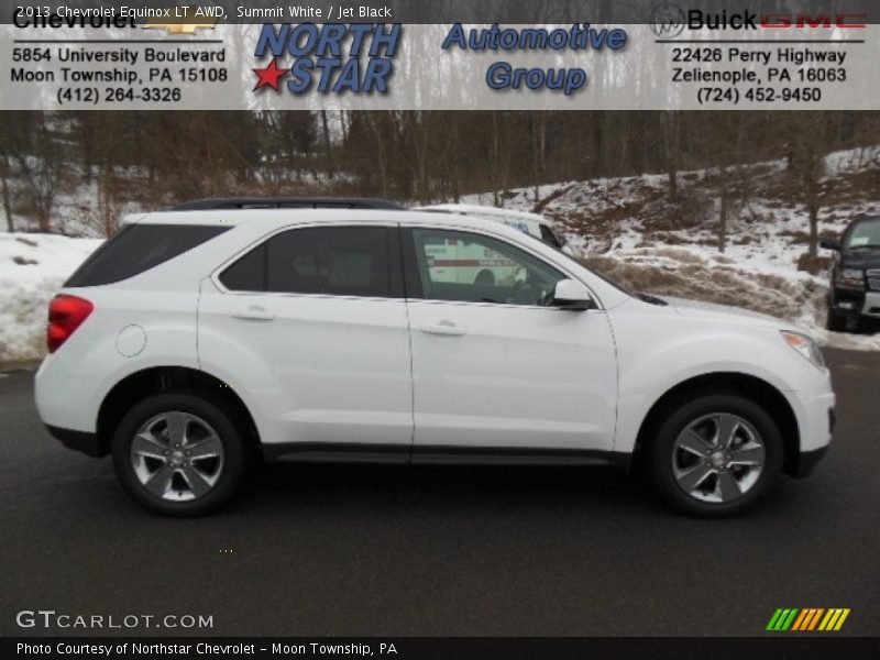 Summit White / Jet Black 2013 Chevrolet Equinox LT AWD