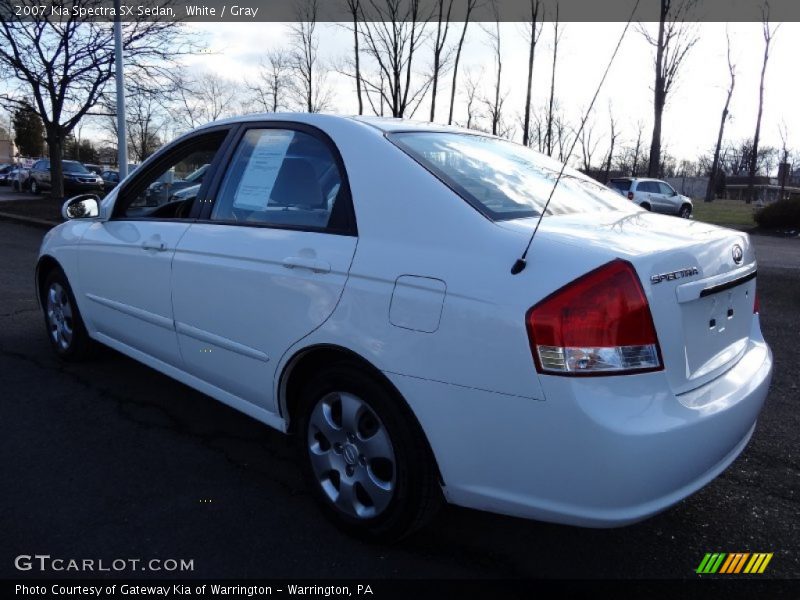 White / Gray 2007 Kia Spectra SX Sedan