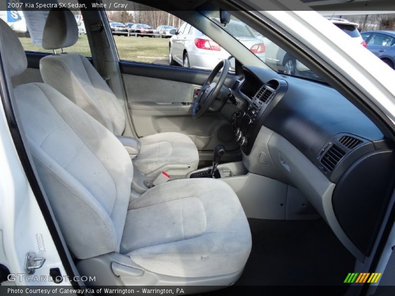 White / Gray 2007 Kia Spectra SX Sedan