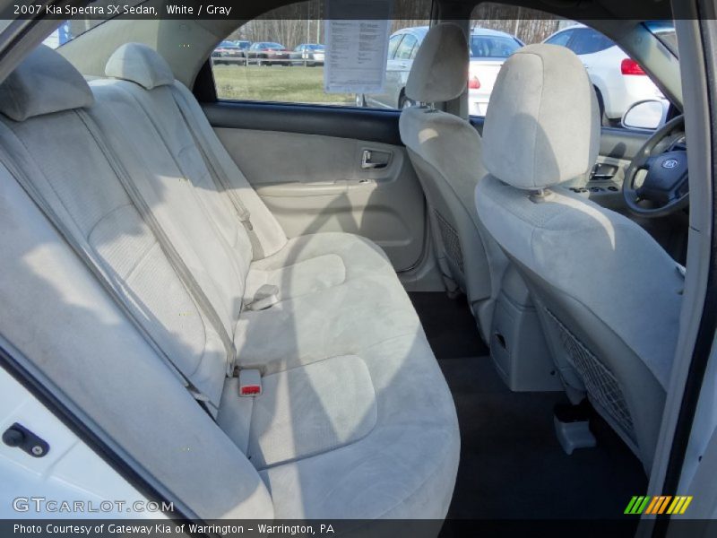 White / Gray 2007 Kia Spectra SX Sedan