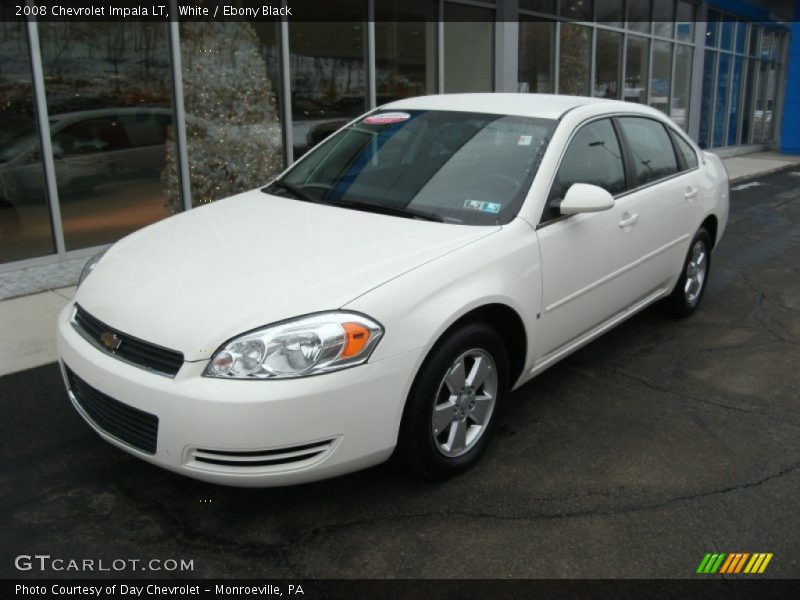 White / Ebony Black 2008 Chevrolet Impala LT