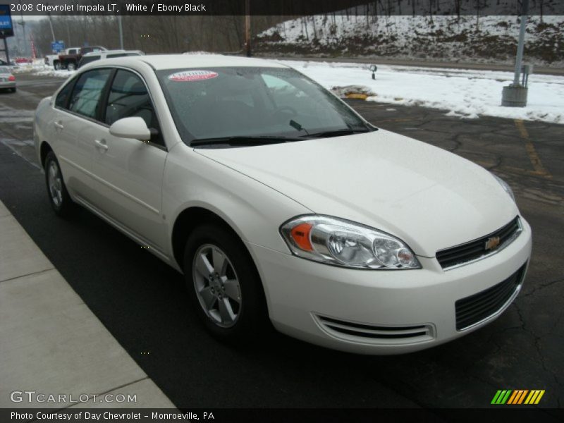 White / Ebony Black 2008 Chevrolet Impala LT