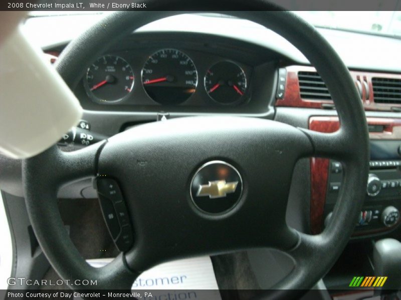 White / Ebony Black 2008 Chevrolet Impala LT