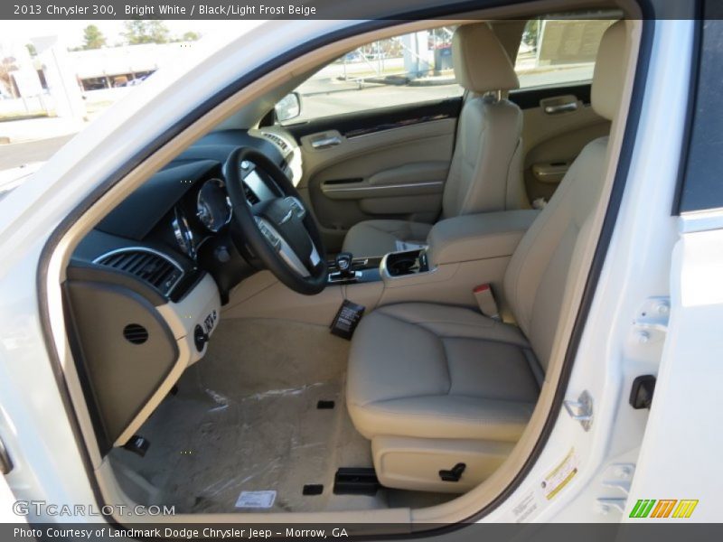 Bright White / Black/Light Frost Beige 2013 Chrysler 300