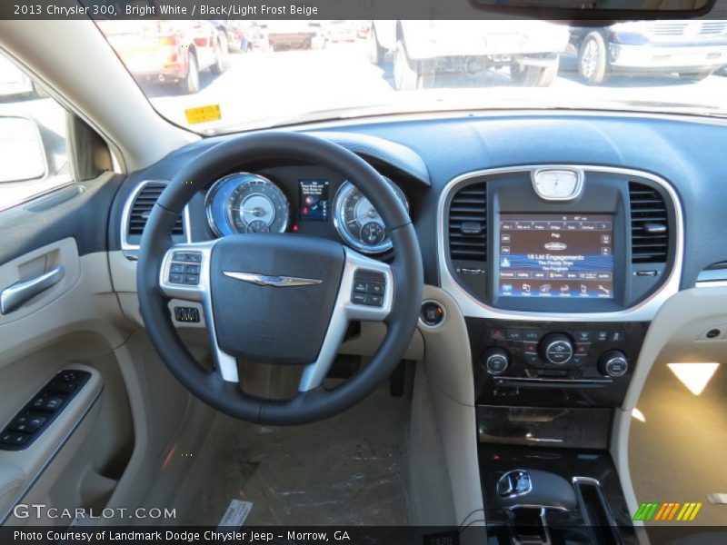 Bright White / Black/Light Frost Beige 2013 Chrysler 300