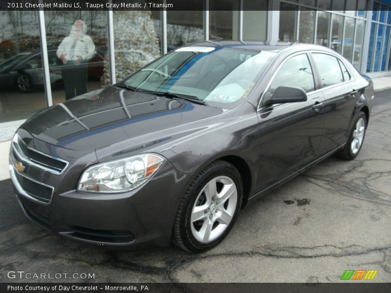 Taupe Gray Metallic / Titanium 2011 Chevrolet Malibu LS