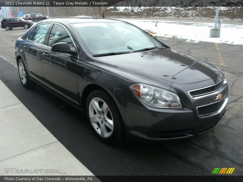 Taupe Gray Metallic / Titanium 2011 Chevrolet Malibu LS