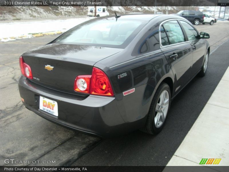 Taupe Gray Metallic / Titanium 2011 Chevrolet Malibu LS