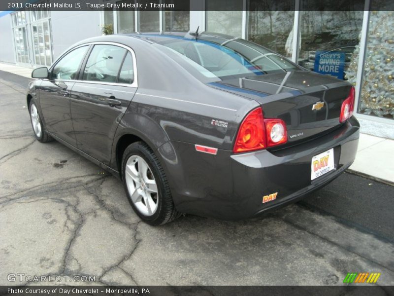 Taupe Gray Metallic / Titanium 2011 Chevrolet Malibu LS