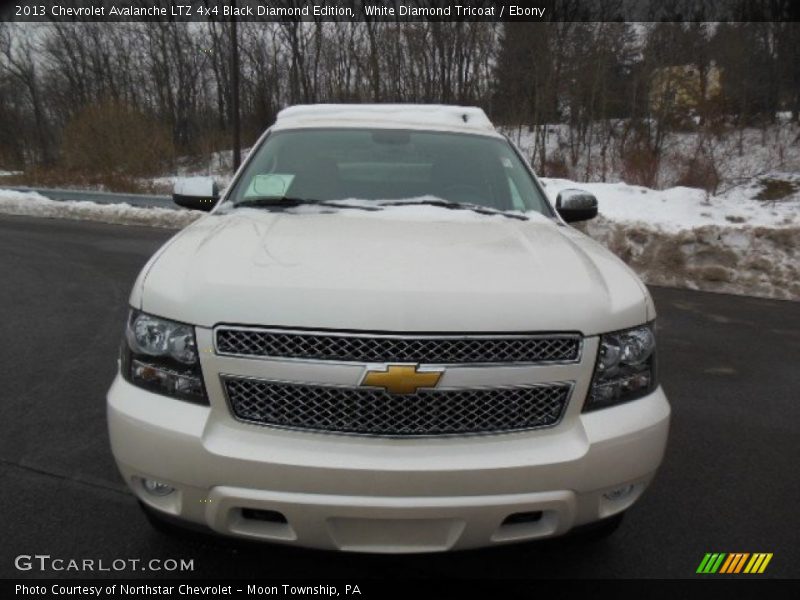 White Diamond Tricoat / Ebony 2013 Chevrolet Avalanche LTZ 4x4 Black Diamond Edition
