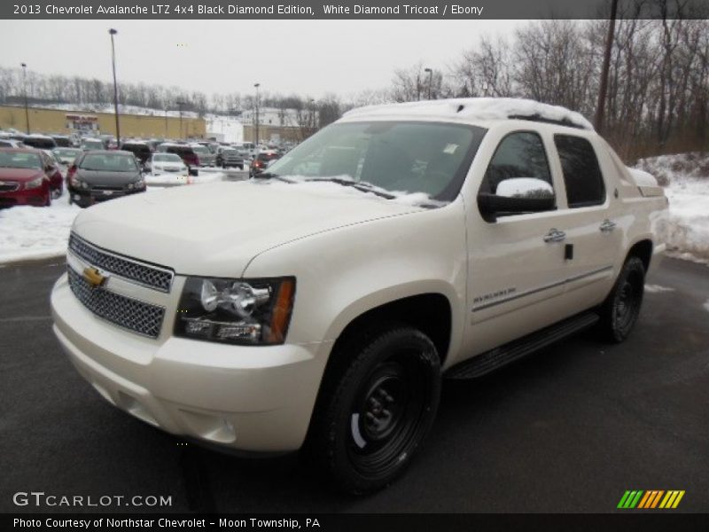 White Diamond Tricoat / Ebony 2013 Chevrolet Avalanche LTZ 4x4 Black Diamond Edition