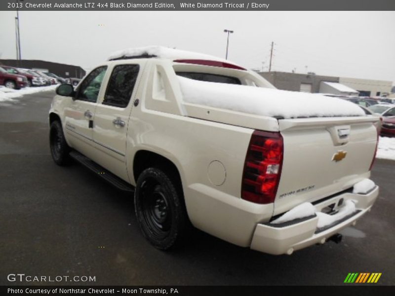 White Diamond Tricoat / Ebony 2013 Chevrolet Avalanche LTZ 4x4 Black Diamond Edition