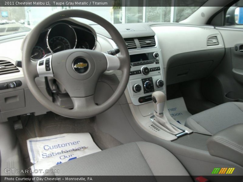 Taupe Gray Metallic / Titanium 2011 Chevrolet Malibu LS
