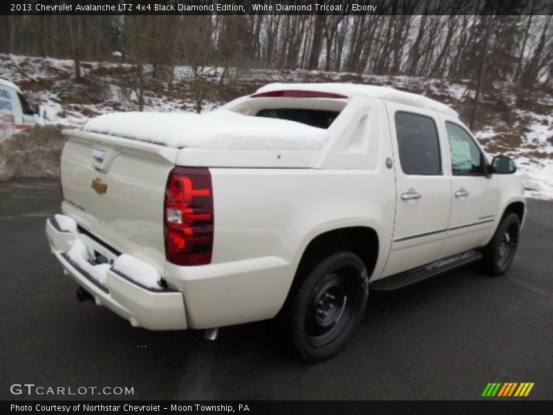 White Diamond Tricoat / Ebony 2013 Chevrolet Avalanche LTZ 4x4 Black Diamond Edition