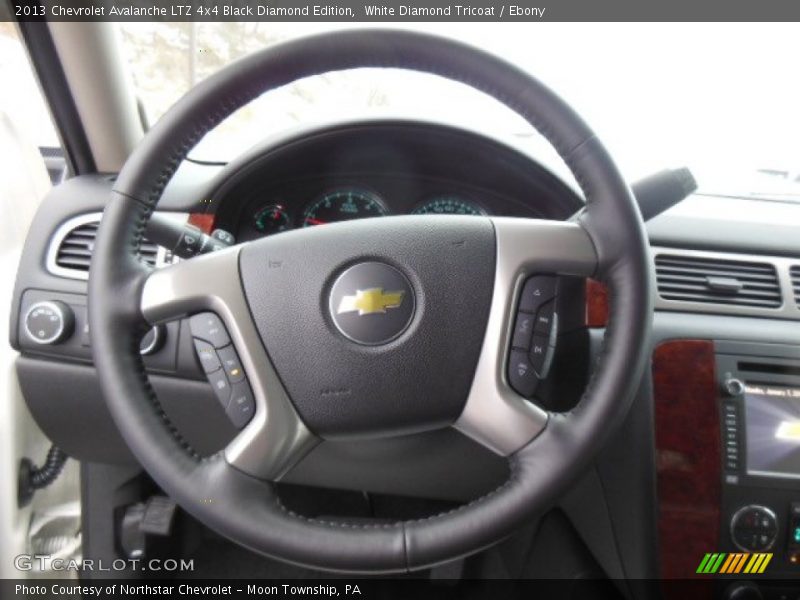 White Diamond Tricoat / Ebony 2013 Chevrolet Avalanche LTZ 4x4 Black Diamond Edition