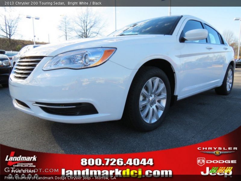 Bright White / Black 2013 Chrysler 200 Touring Sedan