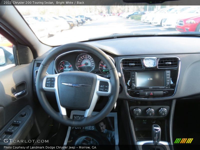 Bright White / Black 2013 Chrysler 200 Touring Sedan