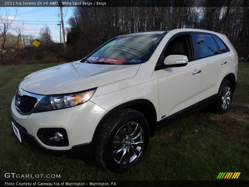 White Sand Beige / Beige 2011 Kia Sorento EX V6 AWD