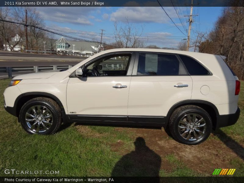White Sand Beige / Beige 2011 Kia Sorento EX V6 AWD