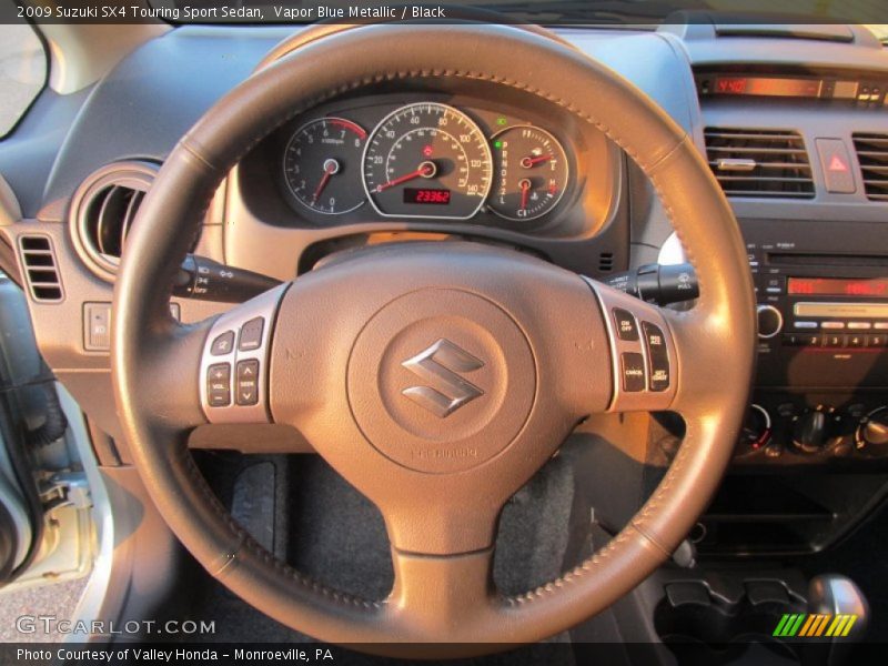 Vapor Blue Metallic / Black 2009 Suzuki SX4 Touring Sport Sedan