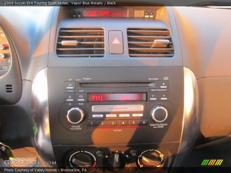 Vapor Blue Metallic / Black 2009 Suzuki SX4 Touring Sport Sedan