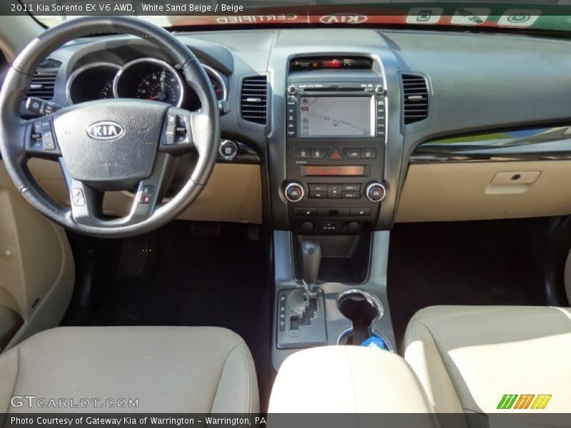 White Sand Beige / Beige 2011 Kia Sorento EX V6 AWD