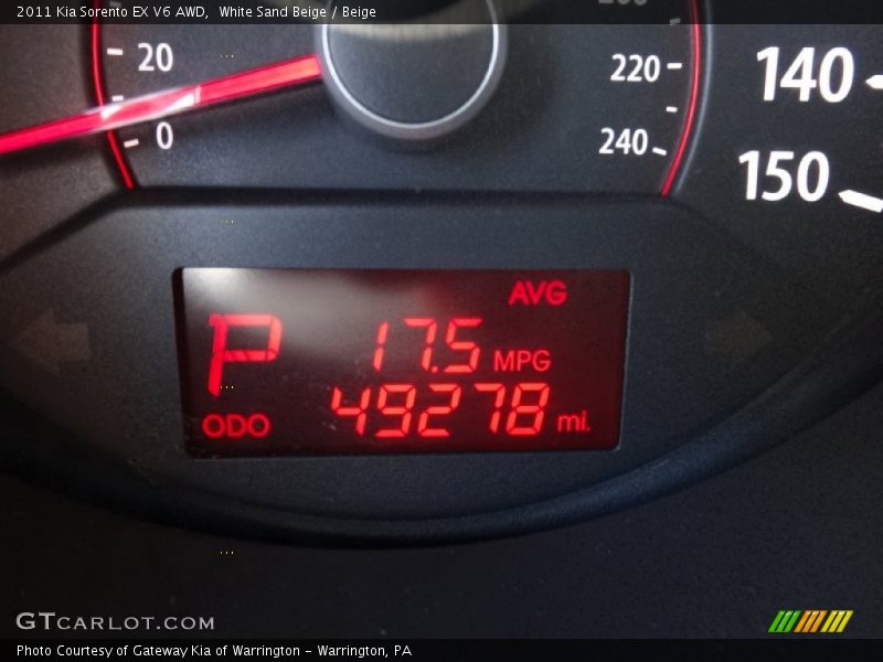 White Sand Beige / Beige 2011 Kia Sorento EX V6 AWD