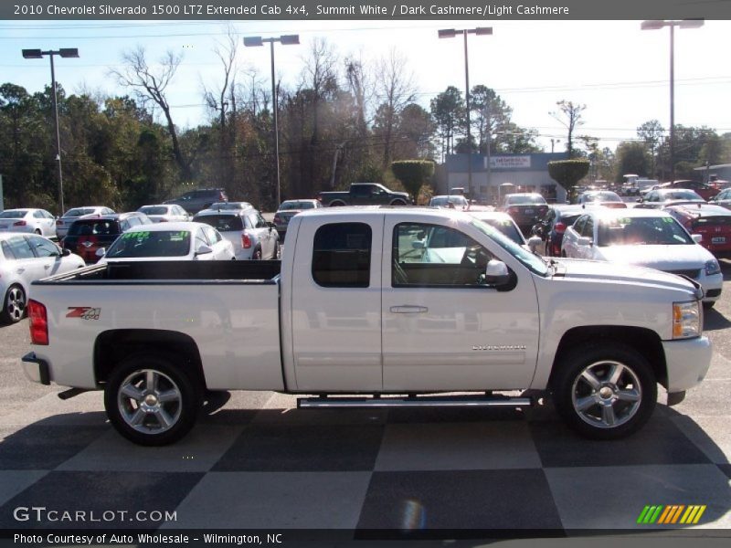 Summit White / Dark Cashmere/Light Cashmere 2010 Chevrolet Silverado 1500 LTZ Extended Cab 4x4