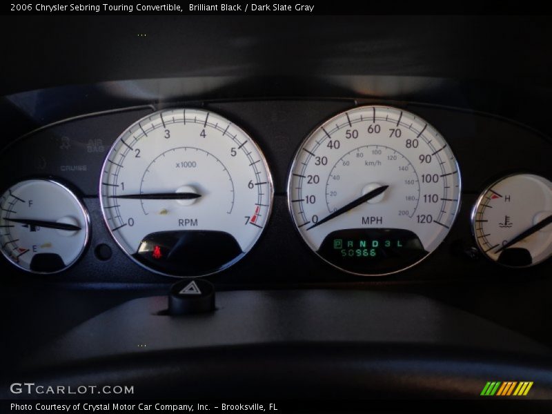 Brilliant Black / Dark Slate Gray 2006 Chrysler Sebring Touring Convertible