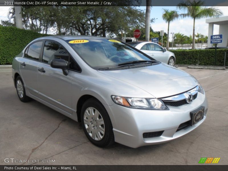 Alabaster Silver Metallic / Gray 2011 Honda Civic DX-VP Sedan