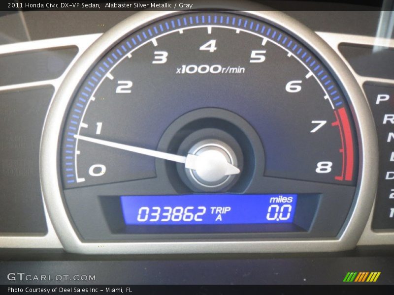 Alabaster Silver Metallic / Gray 2011 Honda Civic DX-VP Sedan