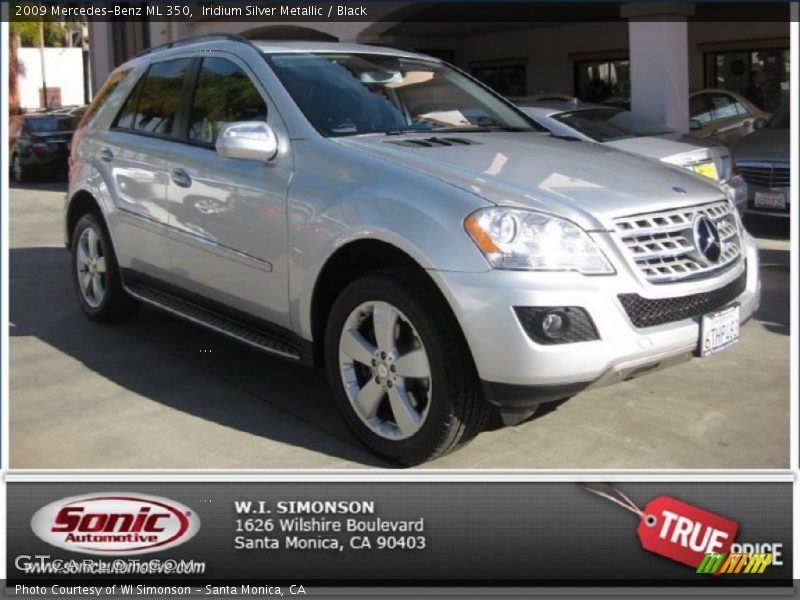 Iridium Silver Metallic / Black 2009 Mercedes-Benz ML 350