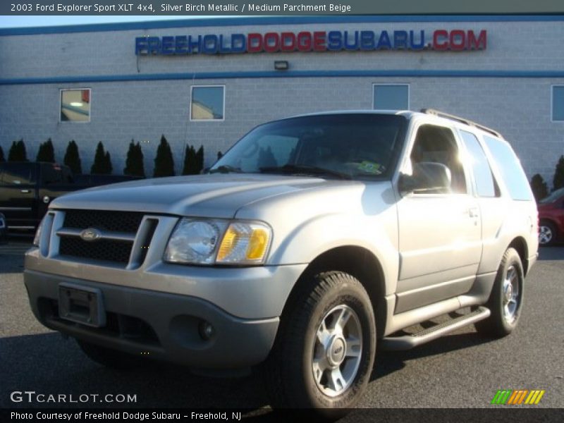 Silver Birch Metallic / Medium Parchment Beige 2003 Ford Explorer Sport XLT 4x4