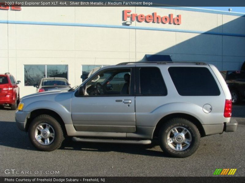 Silver Birch Metallic / Medium Parchment Beige 2003 Ford Explorer Sport XLT 4x4