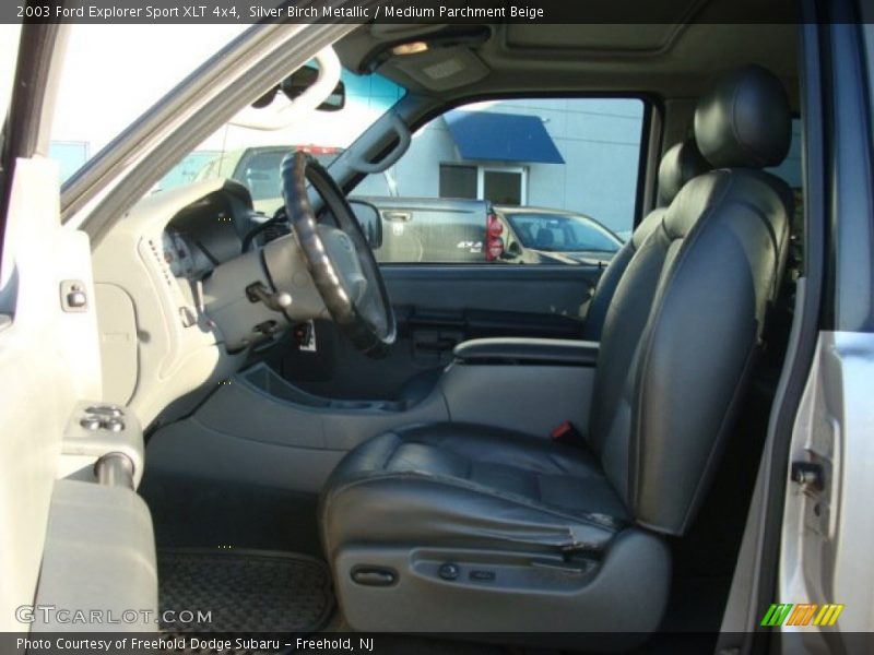Silver Birch Metallic / Medium Parchment Beige 2003 Ford Explorer Sport XLT 4x4