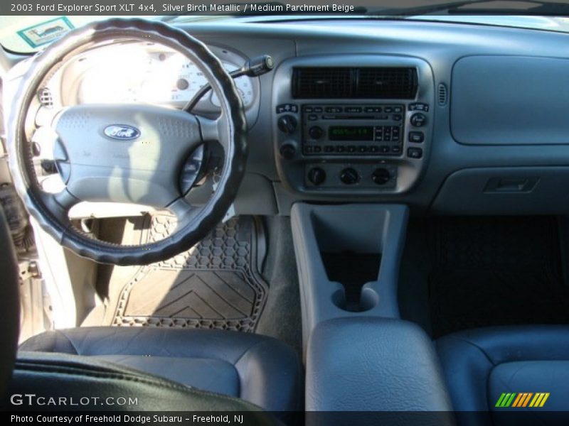 Silver Birch Metallic / Medium Parchment Beige 2003 Ford Explorer Sport XLT 4x4