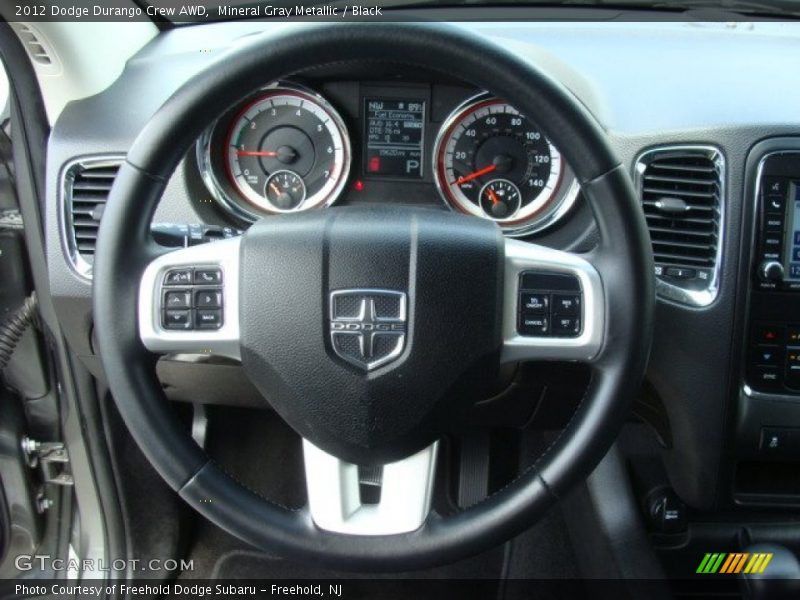 Mineral Gray Metallic / Black 2012 Dodge Durango Crew AWD