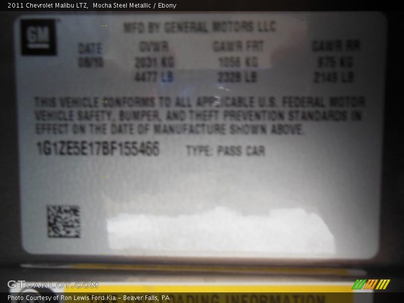 Mocha Steel Metallic / Ebony 2011 Chevrolet Malibu LTZ