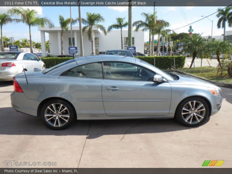 Celestial Blue Metallic / Soverign Hide Calcite Leather/Off Black 2011 Volvo C70 T5