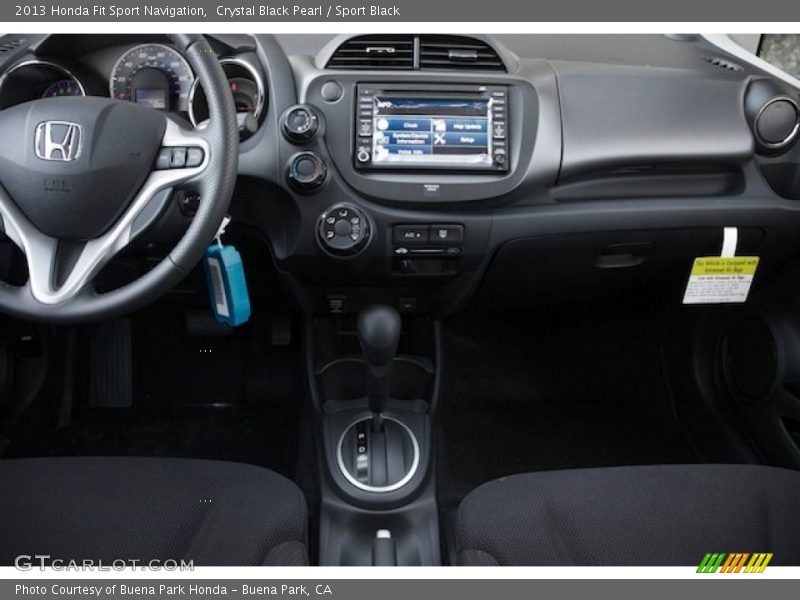 Crystal Black Pearl / Sport Black 2013 Honda Fit Sport Navigation