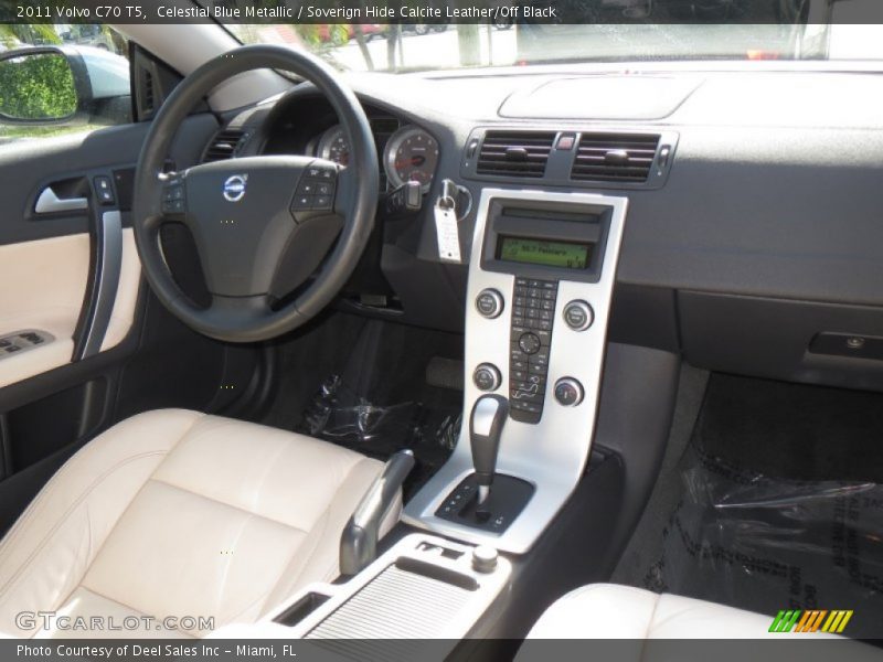 Celestial Blue Metallic / Soverign Hide Calcite Leather/Off Black 2011 Volvo C70 T5