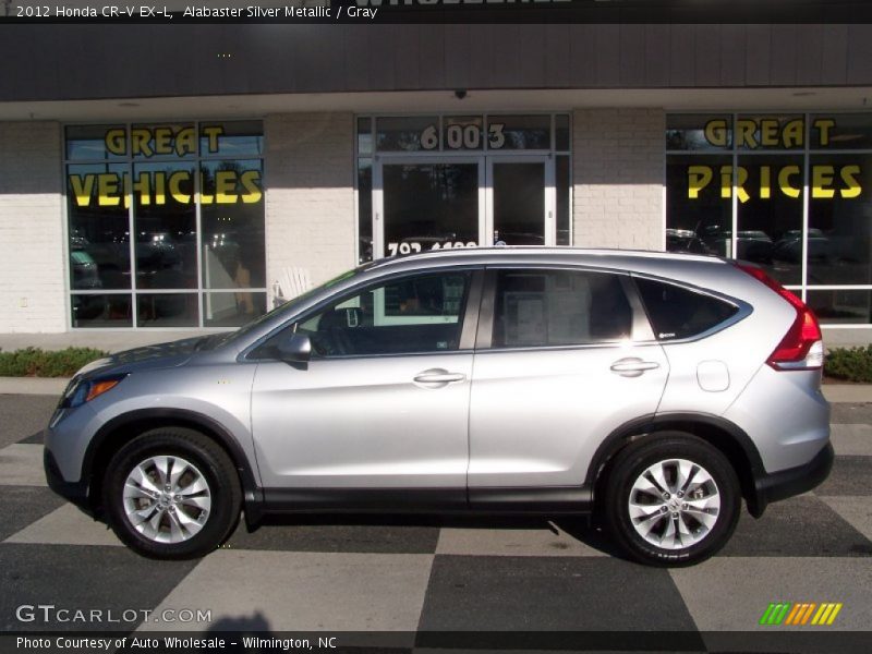 Alabaster Silver Metallic / Gray 2012 Honda CR-V EX-L