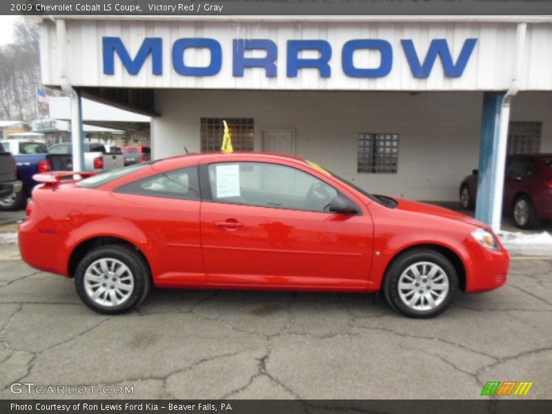 Victory Red / Gray 2009 Chevrolet Cobalt LS Coupe