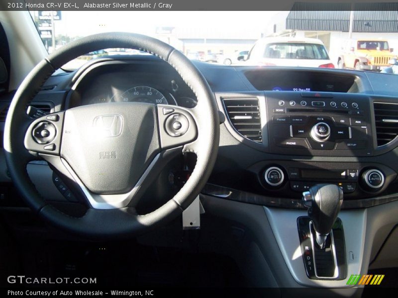 Alabaster Silver Metallic / Gray 2012 Honda CR-V EX-L