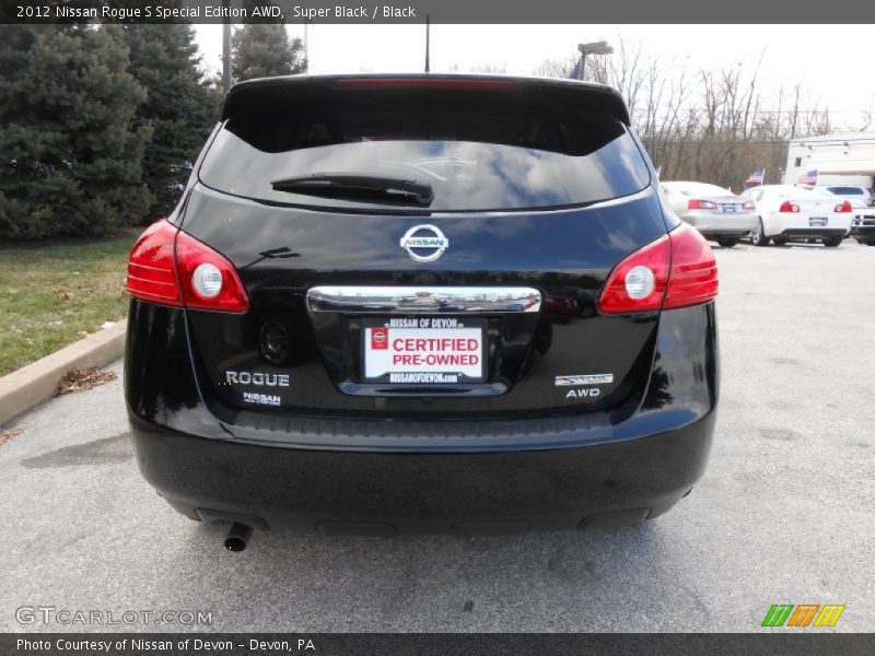 Super Black / Black 2012 Nissan Rogue S Special Edition AWD