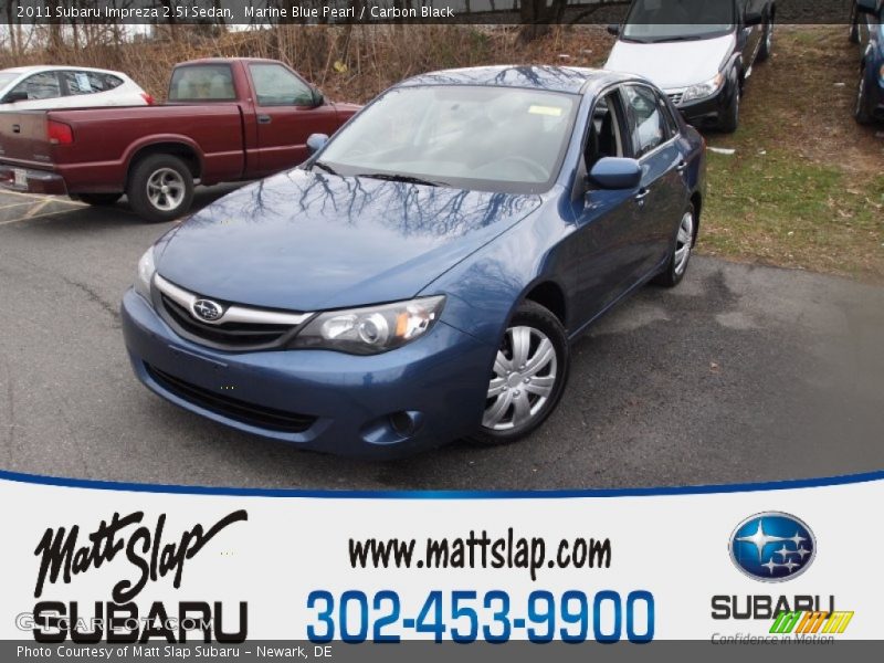 Marine Blue Pearl / Carbon Black 2011 Subaru Impreza 2.5i Sedan
