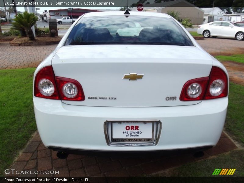 Summit White / Cocoa/Cashmere 2012 Chevrolet Malibu LTZ