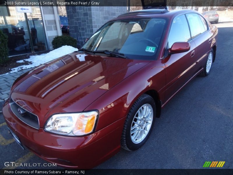 Regatta Red Pearl / Gray 2003 Subaru Legacy L Sedan