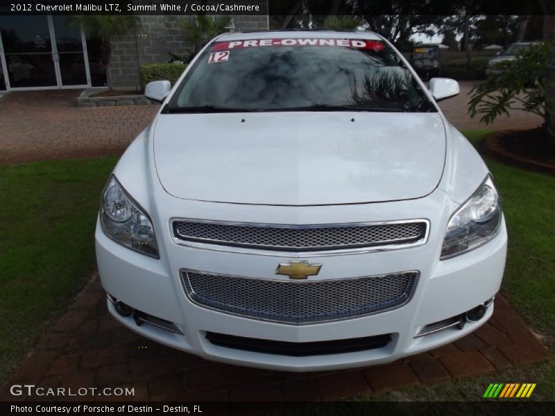 Summit White / Cocoa/Cashmere 2012 Chevrolet Malibu LTZ